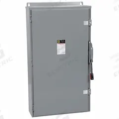 SQUARE D Safety Switch: Fusible, 600 A, Three Phase, 600V AC, Galvanized Steel, Indoor/Outdoor (MPN H366AWK). Key specifications — Brand: SQUARE D.