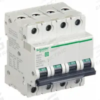 SCHNEIDER ELECTRIC IEC Supplementary Protector: 50 A Amps, 10kA at 240V AC, Screw Clamp, B (MPN M9F21450). Key specifications — Series: C60SP; DC Voltage Rating: Not Rated; Max. AIR Rating: 10kA at 240V AC; Terminal Connection: Screw Clamp; Brand: SCHNEIDER.