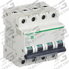 SCHNEIDER ELECTRIC IEC Supplementary Protector: 50 A Amps, 10kA at 240V AC, Screw Clamp, B (MPN M9F21450). Key specifications — Series: C60SP; DC Voltage Rating: Not Rated; Max. AIR Rating: 10kA at 240V AC; Terminal Connection: Screw Clamp; Brand: SCHNEIDER.