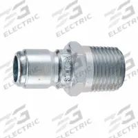 PARKER Non-Valved Nipple: 3/8 in, Steel, 6 gpm Max. Flow Rate, 3/8"-18 Thread Size, Male NPTF (MPN ST-N3M). Key specifications — attr297111: Steel; attr297114: 3/8"-18; attr303815: PARKER.