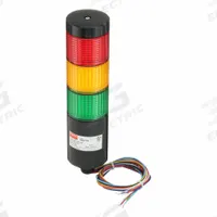 DAYTON Tower Light Assembly: 3 Tier, Amber/Green/Red, No Sounder Tier, 8 1/4 in Overall Ht, 26ZT36. Key specifications — Manufacturer Part Number: 26ZT36; Brand: DAYTON; Operating Voltage: 24V AC/DC; Light Tier Color: Green.