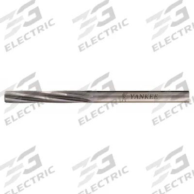 YANKEE Chucking Reamer: For 1/8 in Pin, 0.1247 in Dia, Spiral Flute - Spiral-Flute Dowel Pin Reamers