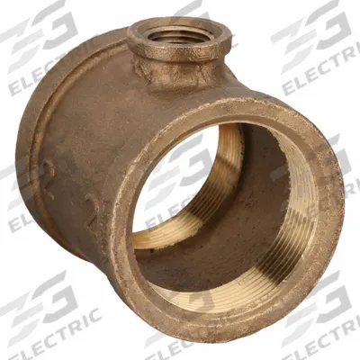 APPROVED VENDOR Metal Pipe Tee: Tee, 2 in x 1/2 in x 2 in, Class 125, C89833 Brass - Threaded Low-Pressure Pipe Fittings for Potable Water