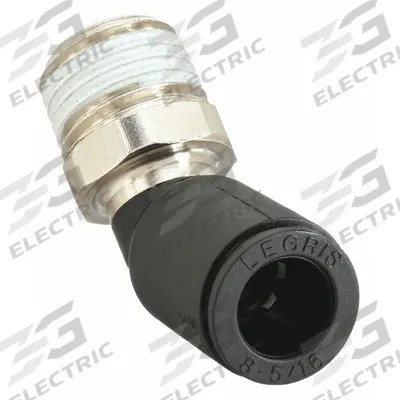 LEGRIS Push-Fit Elbow Fitting: 8 mm OD x 1/4 in Pipe Size, Push-to-Connect x MBSPT - Nylon & Nickel-Plated Brass Tube Fittings