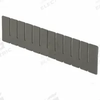 LEWISBINS Divider: 15 1/2 in x 1 7/8 in, Gray, For 9 1/4 in_9 1/8 in Bin Wd, Plastic, Long Side (MPN DV1625 Grey). Key specifications — ESD Conductive: Not Electrostatic Discharge Conductive; Brand: LEWISBINS; Material: Plastic; Compatible Manufacturer Model Number: NDC2080.