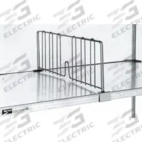 METRO Shelf Divider: 18 in x 2 1/8 in x 8 in, Stainless Steel (MPN DD18FS). Key specifications — Material: Stainless Steel; Color: Silver; Finish: Stainless Steel; Brand: METRO; Ledge Size: 18 in.