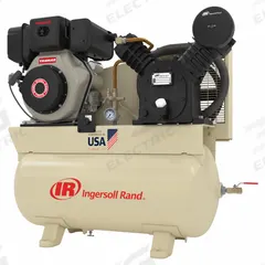 INGERSOLL RAND Stationary Air Compressor: 2 Stage, 10 hp Engine, Yanmar, 22.9 cfm, 30 gal Air Tank (MPN 2475F10DY). Key specifications — attr50933: Yanmar; attr86530: Electric; attr50934: INGERSOLL RAND.