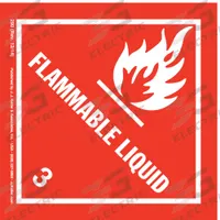 JJ KELLER DOT Container Label: Flammable Liquid, 4 in x 4 in, 4 in Label Ht, 4 in Label Wd, 500 PK (MPN 290). Key specifications — Brand: JJ KELLER; Message: Flammable Liquid.