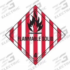 LABELMASTER DOT Container Label: Flammable Solid, 3 15/16 in x 3 15/16 in, 3 15/16 in Label Ht (MPN HML5C). Key specifications — Brand: LABELMASTER; Message: Flammable Solid.