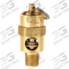 CONRADER Safety Valve: Soft Seat, 1/8 in (M)NPT Inlet (In.), 3/8 in (F)NPT Outlet (In.), Brass (MPN SRV250-1/8-CE-075). Key specifications — attr291993: Soft Seat; attr291998: Brass; attr292007: Silicone; attr292009: Brass; attr294753: CONRADER.