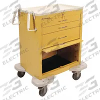 LAKESIDE General Medical Supply Cart with Drawers: Steel, (2) Swivel/(2) Swivel with Brake, Yellow (MPN C-324-P2K-1Y). Key specifications — Material: Steel; Drawer Color: Yellow; Brand: LAKESIDE; Caster/Wheel Configuration: (2) Swivel; Cabinet Color: Yellow.