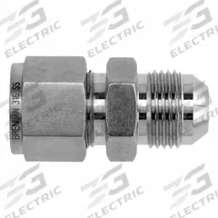 BRENNAN INDUSTRIES Compression Fitting Straight: 1/2 in OD x 1/2 in OD Fitting Size, Stainless Steel (MPN NS2402-08-08-SS). Key specifications — Series: NS2402; Brand: BRENNAN INDUSTRIES.