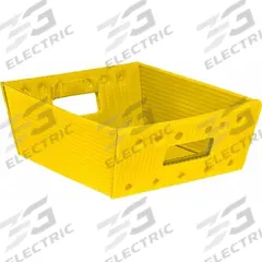 APPROVED VENDOR Tray: 0.4159 cu ft, Yellow, Not Stacking Capable, 20 lb Load Capacity (MPN 5572 YELLOW). Key specifications — Brand: APPROVED VENDOR; Material: Corrugated Plastic.