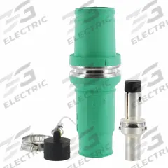 Single Pole Inline: Male, Green, 1000V AC, 636 A, Crimp Tube Termination, 49 Series (MPN 49M31-G). Key specifications — Gender: Male; Series: 49; Brand: LEVITON.