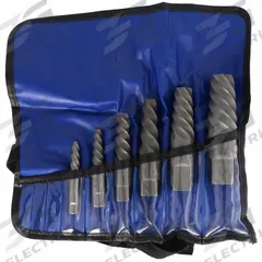 CLEVELAND Screw Extractor Set: 6 Pc, Spiral Flute, Size #5/#5 1/4/#6 3/8/#7 1/2/#8/#9 (MPN C00918). Key specifications — attr1030267: CLEVELAND; attr1030276: 9/16 in to 2-1/8 in; attr1030283: C00918; attr1030273: #5-1/4; attr1075325: 9/16 in to 2-1/8 in.