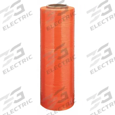 APPROVED VENDOR Stretch Wrap Film: 80 ga Gauge, 18 in Overall Wd, 1,500 ft Overall Lg, Orange - Cast Color-Coded Stretch Wrap