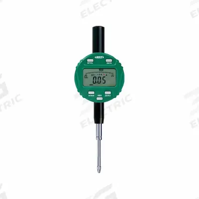 INSIZE Digital Indicator: 0 in to 1 in /0 mm to 25.4 mm, Inch/Metric, +/- 0.00015 in Accuracy - Digital Indicators with Back Lug