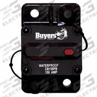 Automotive Circuit Breaker: CB, 42V DC, 150 A at 42V DC, Stud (MPN CB150PB). Key specifications — Series: CB; Voltage: 42V DC; Interrupt Rating: 150 A at 42V DC; Terminal Connection: Stud; Circuit Breaker Type: Hi-Amp Circuit Breaker; Brand: BUYERS PRODUCTS.