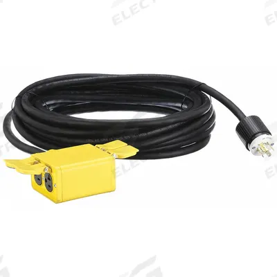 SOUTHWIRE Generator Cord with Pendant Box: 50 ft Lg, 12/4, L14-20P Plug, 4 Outlets - Generator Extension Cords with Outlet Box
