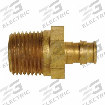 UPONOR Barbed Fitting Adapter: 3/4 in ID x 1 in Pipe Size, Barbed x NPT, Brass - Expansion Brass Barbed Tube Fittings
