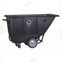 GRAINGER Tilt Truck: 13.5 cu ft, 1,400 lb, 64 in L x 28 in W x 37 1/4 in H, Black, Flat (MPN 21VK33). Key specifications — Color: Black; Brand: GRAINGER; Caster/Wheel Configuration: (2) Axle-Mounted.