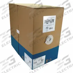 EATON TRIPP LITE Bulk Ethernet Cable: 1,000 ft Cable Lg, 23 AWG, Riser, White, PVC, N223-01K-WH, 6A. Key specifications — Conductor Gauge: 23 AWG; Jacket Material: PVC; Brand: EATON TRIPP LITE.