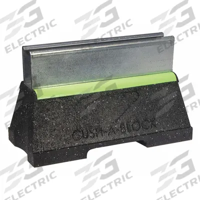 ZSI Cushion Support: Rubber Base, Galvanized Steel, 10.5 in Overall Lg - Support Blocks with Strut Channel