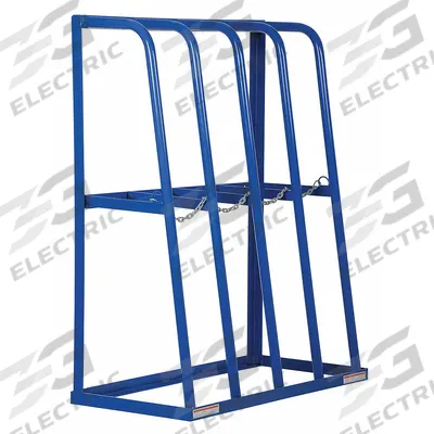 VESTIL Vertical Storage Rack: Starter, 48 in x 24 in x 60 in, 4 Bays, Blue - Vertical Bar & Pipe Racks