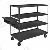 APPROVED VENDOR Utility Cart: 3,600 lb, 4 Shelves, 66 in L x 31 in W x 46 in H Overall Dim, Flat (MPN OPCPFS-306065-4-6PH-95). Key specifications — Caster Wheel/Tread Material: Phenolic; Brand: APPROVED VENDOR; Caster/Wheel Configuration: (2) Swivel.