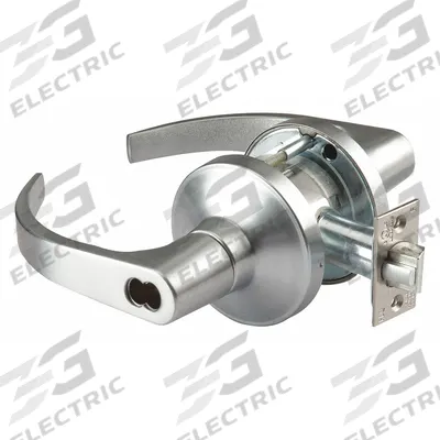 ABILITY ONE Door Lockset: Office Lever Locksets, Chrome, ADA Compliant