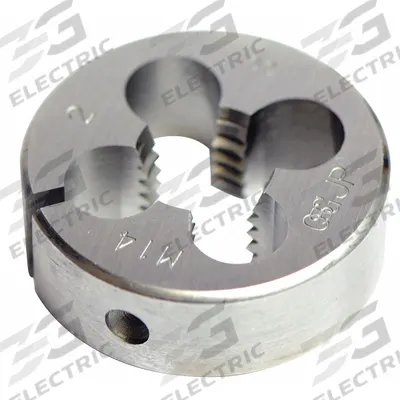 OSG Round Threading Die: M4.5x0.75 Metric, 25 mm OD, Adj, High Speed Steel (MPN 46070) - Adjustable Round Threading Dies