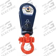 CROSBY Pulley Block: Swivel, Side Mount/Upright Mount, Lifting, 8,000 lb Working Load Limit, Shackle (MPN 109064). Key specifications — Product Type: Snatch Pulley Block; Brand: CROSBY; Compatible Rope Type: Wire Rope; Pulley Type: Swivel; Attachment Type: Shackle; Operation: Lifting; Bearing Type: Roller; Finish: Painted.