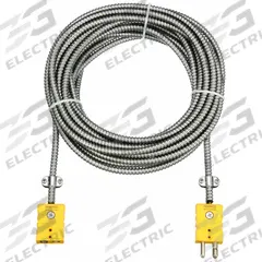 TEMPCO Extension Lead: Extension Lead, 900°F Max Temp °F, 482°C Max Temp °C, Male, Female (MPN ECA00078). Key specifications — End 2 Connection Gender: Female; End 2 Connection Type: Standard Connector; End 1 Connection Gender: Male; Brand: TEMPCO.
