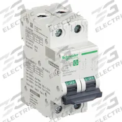 SCHNEIDER IEC Supplementary Protector: 50 A Amps, 500V DC, 5kA at 250V DC, Screw Clamp, C60H-DC, B (MPN M9U11250). Key specifications — Terminal Connection: Screw Clamp; AC Voltage Rating: Not Rated; Curve Type: B; DC Voltage Rating: 500V DC; Max. AIR Rating: 5kA at 250V DC; Series: C60H-DC; Brand: SCHNEIDER.