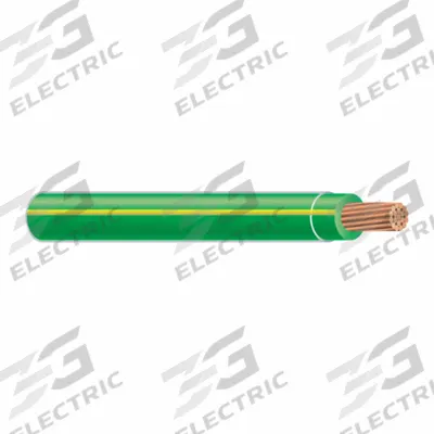 SOUTHWIRE Wire: Copper, 12 AWG, 1 Conductors, Stranded, Green/Yellow, 500 ft Lg - Copper THHN/THWN Building Wires