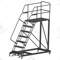 BALLYMORE Mobile Work Platform: 5.8 ft Platform Ht - Max, 36 in x 48 in, Steel, 800 lb Load Capacity (MPN SEP7-3648). Key specifications — Folding: Not Foldable; Mobility: Rolling; Brand: BALLYMORE; Color: Gray; Height Adjustability: Fixed Height; Includes Handrails: Handrails Included; Locking Mechanism: Foot-Activated Step Lock; Handrails: Includes Handrails.