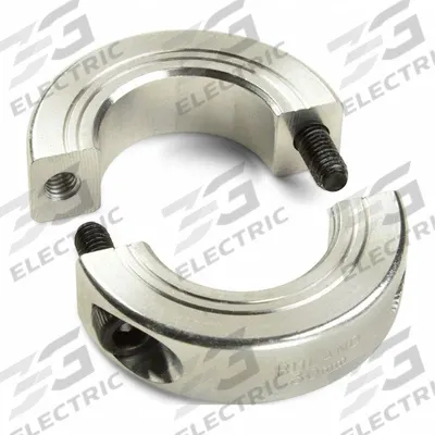 RULAND MANUFACTURING Balanced Shaft Collar: 2-Piece, Inch, Round, Clamp-On, 1 7/16 in Bore Dia - Aluminum Balanced Shaft Collars