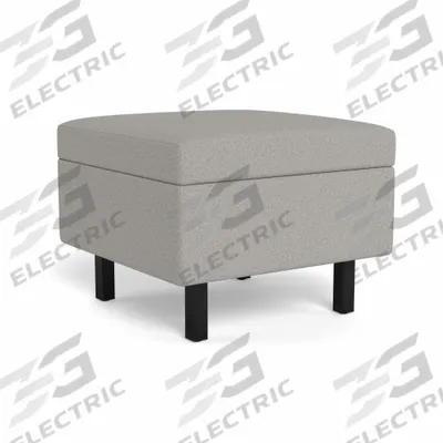 SAFCO PRODUCTS No Back Modular Seating, Ottoman: Light Gray, 24 in Overall Wd - Modular Multifunctional Furniture