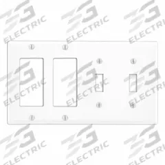 LEVITON Wall Plate: Combo, 4 Gang, White, Std Size (MPN P2262-W). Key specifications — Brand: LEVITON; Material: Metal.