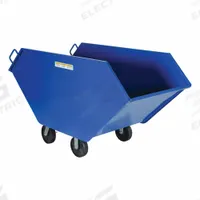 VESTIL Hopper Truck: Not Powered, 22.2 cu ft Cubic Foot Capacity, 2,000 lb Load Capacity, Blue, Std (MPN CHIP-22.2). Key specifications — Color: Blue; Brand: VESTIL; Caster/Wheel Configuration: (1) Swivel.