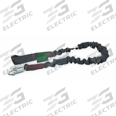 MILLER BY PIP Shock-Absorbing Lanyard: Tubular Webbing, Arc-Flash Rated, Steel Snap Hook - Arc-Flash Rated Shock-Absorbing Lanyards