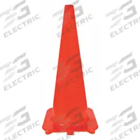 Traffic Cone: MUTCD/NCHRP-350, 28 in Cone Ht, Orange, Non-Reflective, PVC, Blank (MPN 6FGZ2). Key specifications — Base Color: Orange; Brand: APPROVED VENDOR; Cone Material: PVC; Legend: Blank.