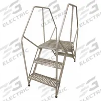 COTTERMAN Crossover Ladder: 2.5 ft Platform Ht, Steel, Serrated, 350 lb Load Capacity - Max, 3 Steps (MPN 3PC48A3B1C1P6). Key specifications — Brand: COTTERMAN; Color: Gray.