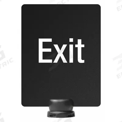 LAVI Sintra Sign: Black, Exit Message, 11 in Overall Lg - Signs for Post Tops