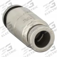 SMC Push-Fit Union Fitting: 1/4 in OD x 1/4 in OD Size, Push-to-Connect x Push-to-Connect, Silver (MPN KQG2H07-00). Key specifications — Brand: SMC.
