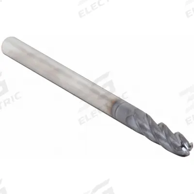 CLEVELAND Ball End Mill: Carbide, TiAlN Coated, 4 Flute, 7/16" Mill Dia, 2" LOC, 4" OAL (MPN C83557) - General Purpose Carbide Ball End Mills
