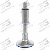 JW WINCO Male-End Leveling Mount: Swiveling Stud, M12 Thread Size, 60 mm, 9 kN Capacity (MPN 19-60-M12-175-A). Key specifications — Base Shape: Round; Load Capacity: 9 kN; Mounting Holes: Mounting Holes Not Included; Includes: Adjustable Sleeve with FDA-Compliant Wiper and Sealing Ring; Hex Size: 19 mm (Sleeve).