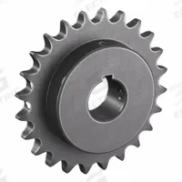 TSUBAKI Single Strand Sprocket: 60, For 3/4 in Chain Pitch, 1 1/2 in Bore Dia, 24 Teeth, Steel (MPN 60B24F-1 1/2). Key specifications — Brand: TSUBAKI.
