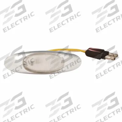 GROTE Clearance Marker Lamp: Clearance Light, LED, Oval, Clear, Screw - Clearance Lights