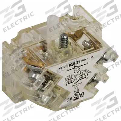 SCHNEIDER Contact Block: 30 mm Panel Mounting Size, SPDT, Momentary - Contact Blocks